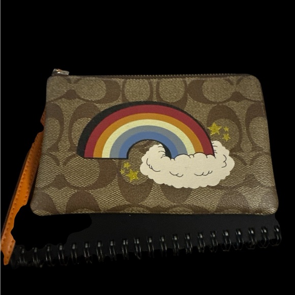 Coach Rainbow & Cloud Wristlet - EUC